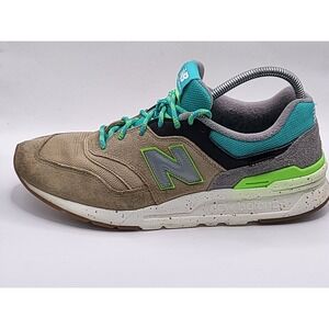 New Balance 997H Sneakers‎ Mens Size 10D Beige Teal Green Cordura Casual Shoes